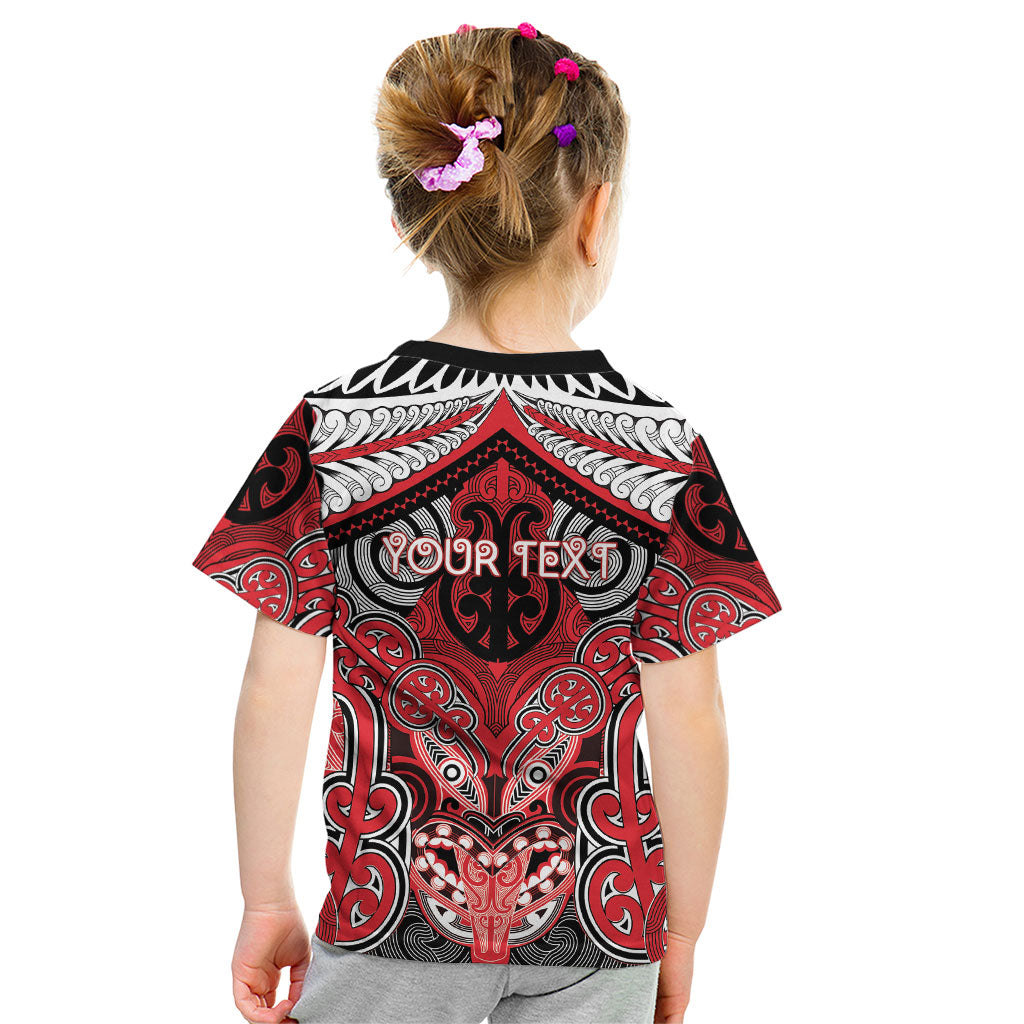 Aotearoa Iwi Te Arawa Personalised Kid T Shirt Maori Kowhaiwhai Pattern LT19 - Polynesian Pride