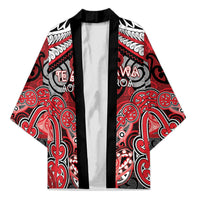 Aotearoa Iwi Te Arawa Personalised Kimono Maori Kowhaiwhai Pattern LT19 Unisex Red - Polynesian Pride