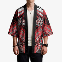 Aotearoa Iwi Te Arawa Personalised Kimono Maori Kowhaiwhai Pattern LT19 - Polynesian Pride