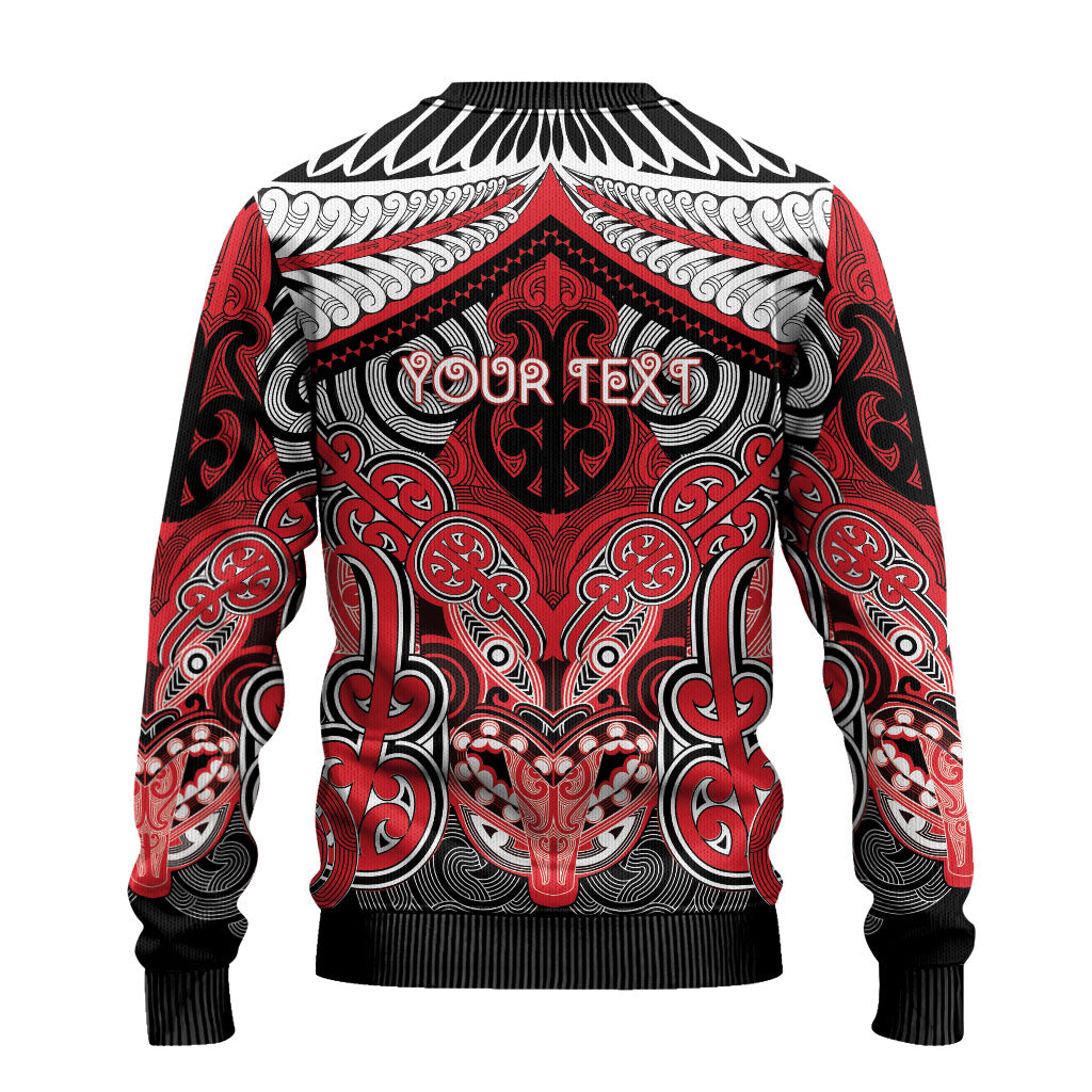 Aotearoa Iwi Te Arawa Personalised Ugly Christmas Sweater Maori Kowhaiwhai Pattern LT19 - Polynesian Pride