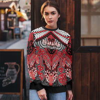 Aotearoa Iwi Te Arawa Personalised Ugly Christmas Sweater Maori Kowhaiwhai Pattern LT19 - Polynesian Pride