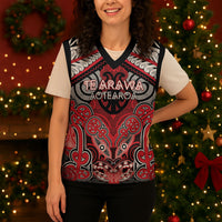 Aotearoa Iwi Te Arawa Personalised Christmas Knitted V-Neck Vest Maori Kowhaiwhai Pattern LT19 - Polynesian Pride