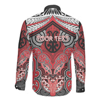 Aotearoa Iwi Te Arawa Personalised Long Sleeve Button Shirt Maori Kowhaiwhai Pattern LT19 - Polynesian Pride