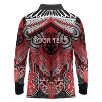 Aotearoa Iwi Te Arawa Personalised Long Sleeve Polo Shirt Maori Kowhaiwhai Pattern LT19 - Polynesian Pride