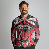 Aotearoa Iwi Te Arawa Personalised Long Sleeve Polo Shirt Maori Kowhaiwhai Pattern LT19 - Polynesian Pride