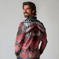 Aotearoa Iwi Te Arawa Personalised Long Sleeve Polo Shirt Maori Kowhaiwhai Pattern LT19 - Polynesian Pride