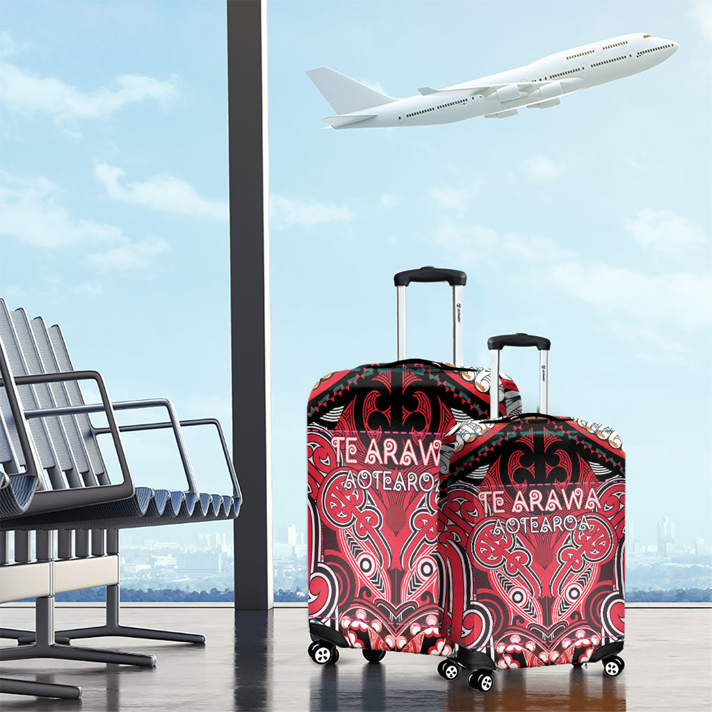 Aotearoa Iwi Te Arawa Luggage Cover Maori Kowhaiwhai Pattern LT19 - Polynesian Pride