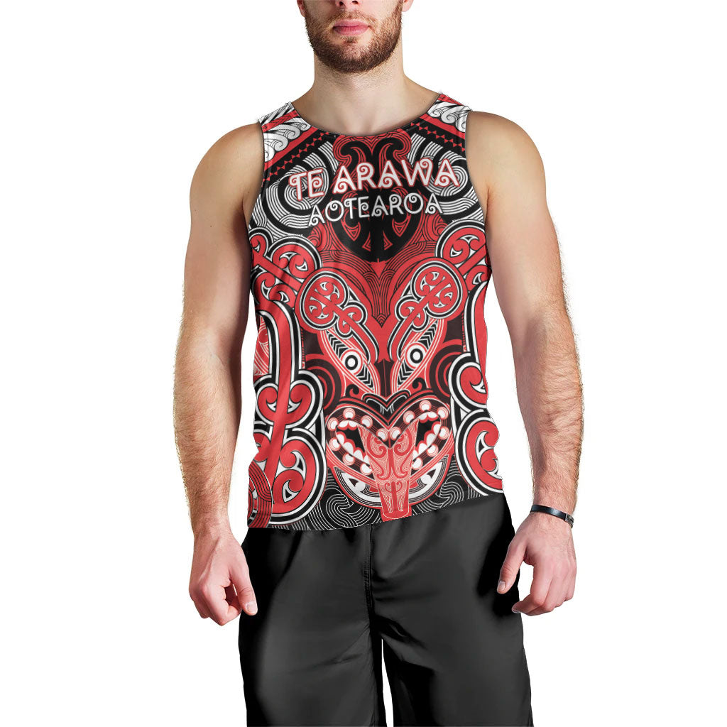 Aotearoa Iwi Te Arawa Personalised Men Tank Top Maori Kowhaiwhai Pattern LT19 - Polynesian Pride
