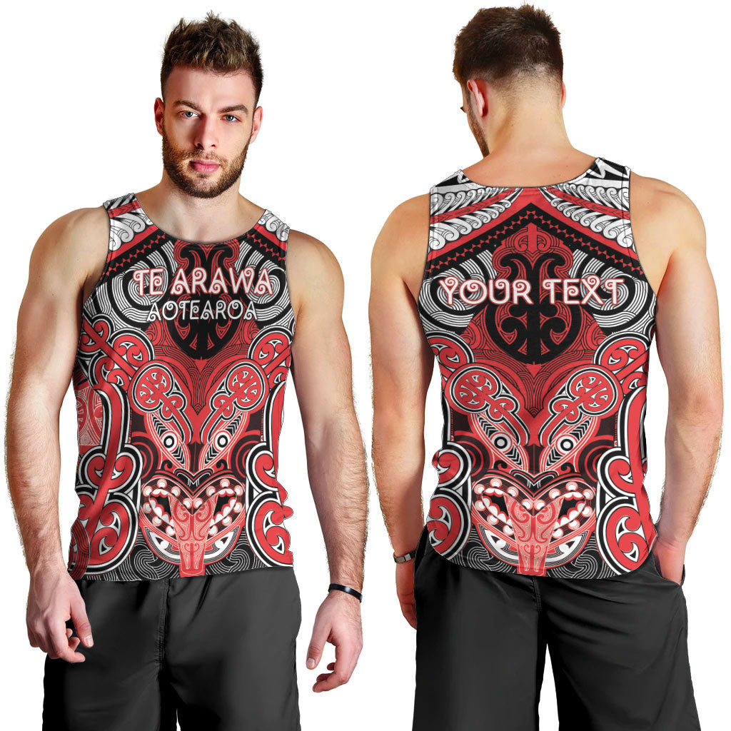 Aotearoa Iwi Te Arawa Personalised Men Tank Top Maori Kowhaiwhai Pattern LT19 - Polynesian Pride