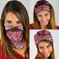 Aotearoa Iwi Te Arawa Neck Gaiter Maori Kowhaiwhai Pattern LT19 - Polynesian Pride