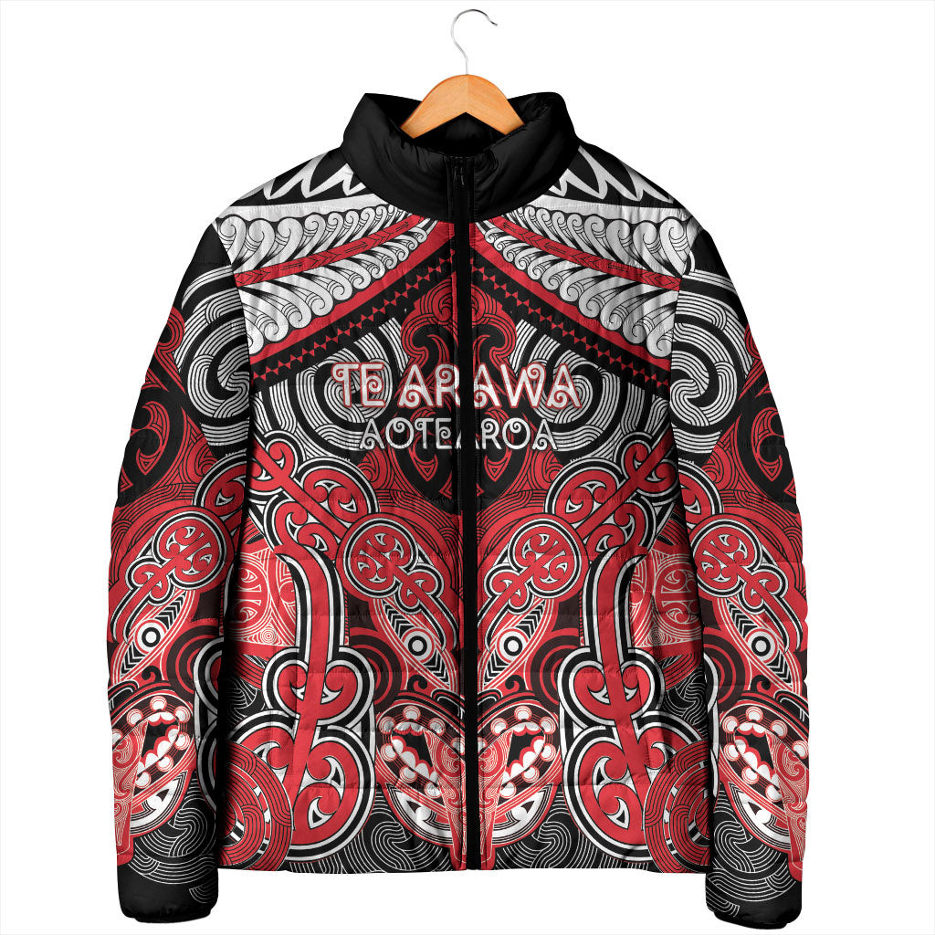 Aotearoa Iwi Te Arawa Personalised Padded Jacket Maori Kowhaiwhai Pattern LT19 - Polynesian Pride
