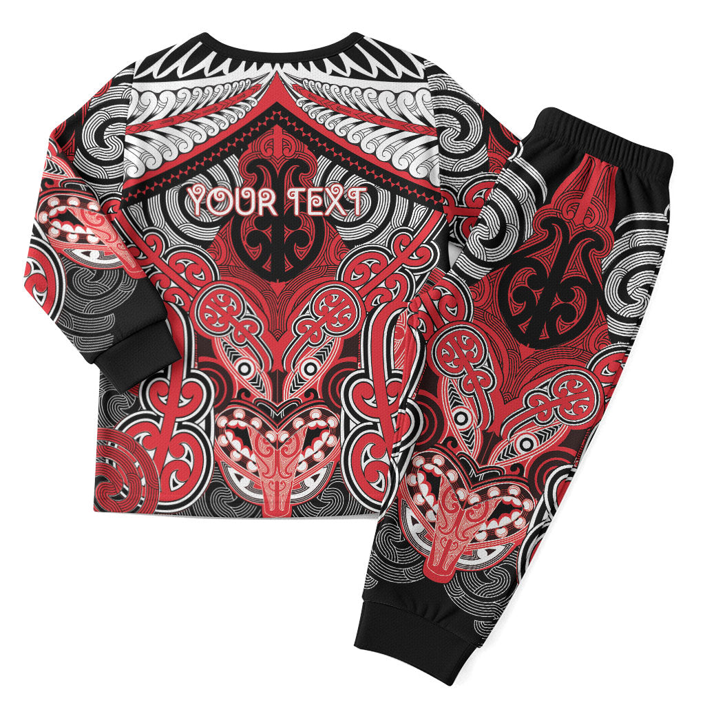 Aotearoa Iwi Te Arawa Personalised Christmas Pajama Set Maori Kowhaiwhai Pattern LT19 - Polynesian Pride