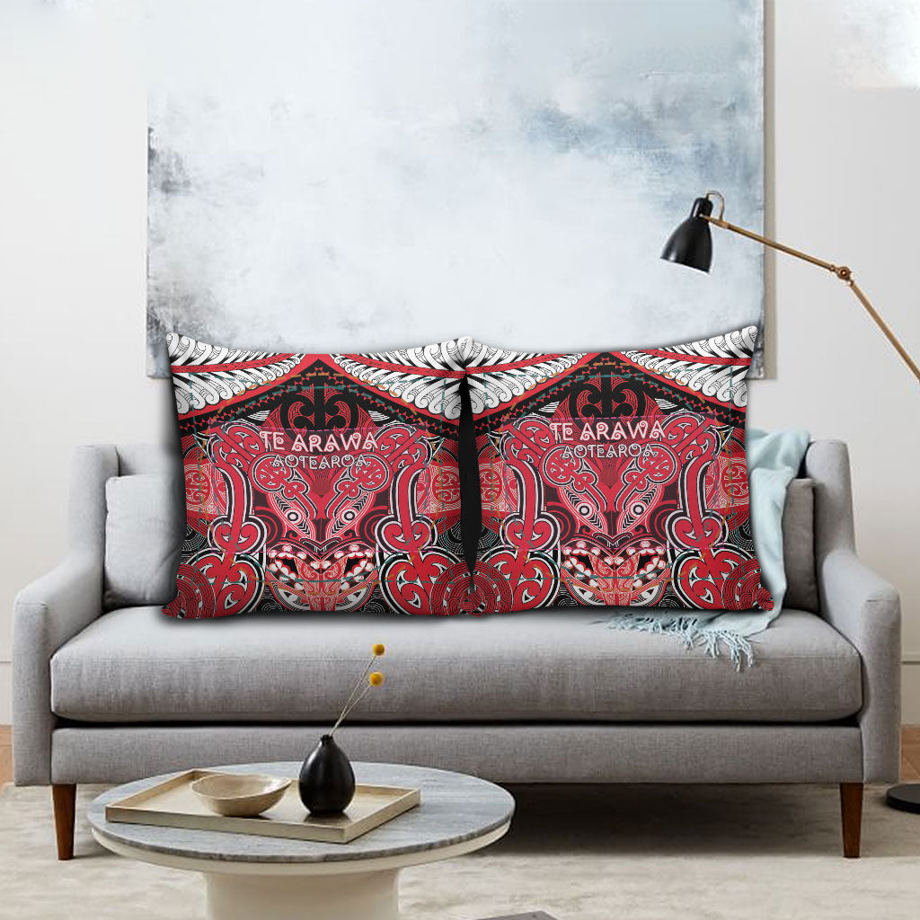 Aotearoa Iwi Te Arawa Pillow Cover Maori Kowhaiwhai Pattern LT19 - Polynesian Pride