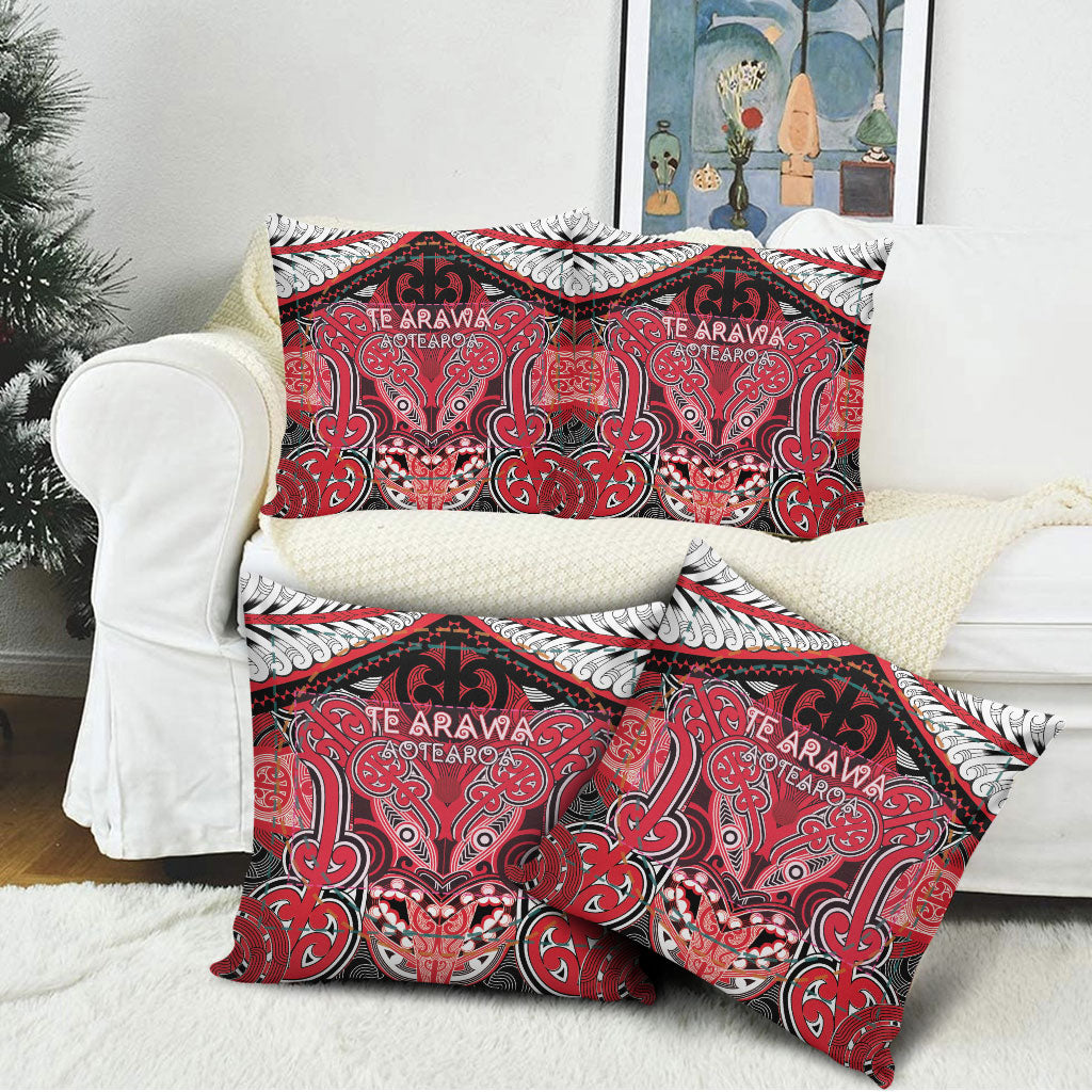Aotearoa Iwi Te Arawa Pillow Cover Maori Kowhaiwhai Pattern LT19 - Polynesian Pride
