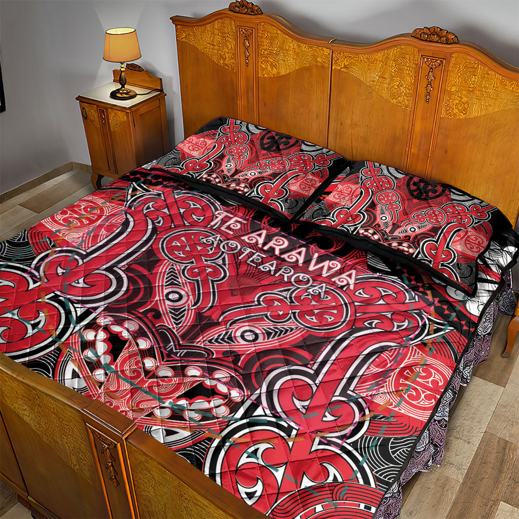 Aotearoa Iwi Te Arawa Quilt Bed Set Maori Kowhaiwhai Pattern LT19 - Polynesian Pride