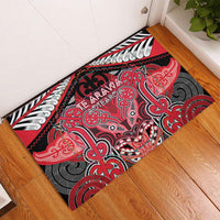 Aotearoa Iwi Te Arawa Rubber Doormat Maori Kowhaiwhai Pattern LT19 - Polynesian Pride