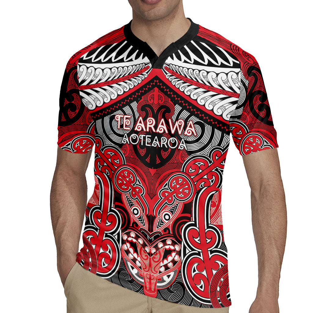 Aotearoa Iwi Te Arawa Personalised Rugby Jersey Maori Kowhaiwhai Pattern LT19 - Polynesian Pride