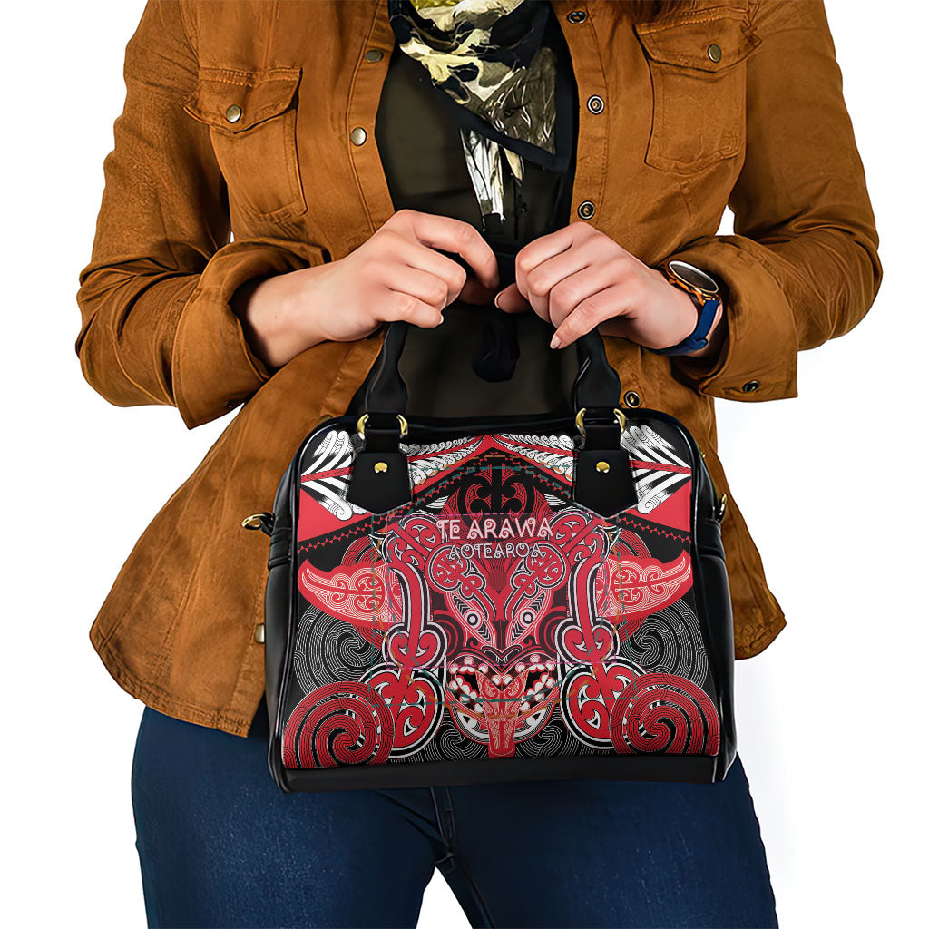 Aotearoa Iwi Te Arawa Shoulder Handbag Maori Kowhaiwhai Pattern LT19 - Polynesian Pride