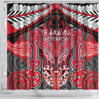 Aotearoa Iwi Te Arawa Shower Curtain Maori Kowhaiwhai Pattern LT19 - Polynesian Pride