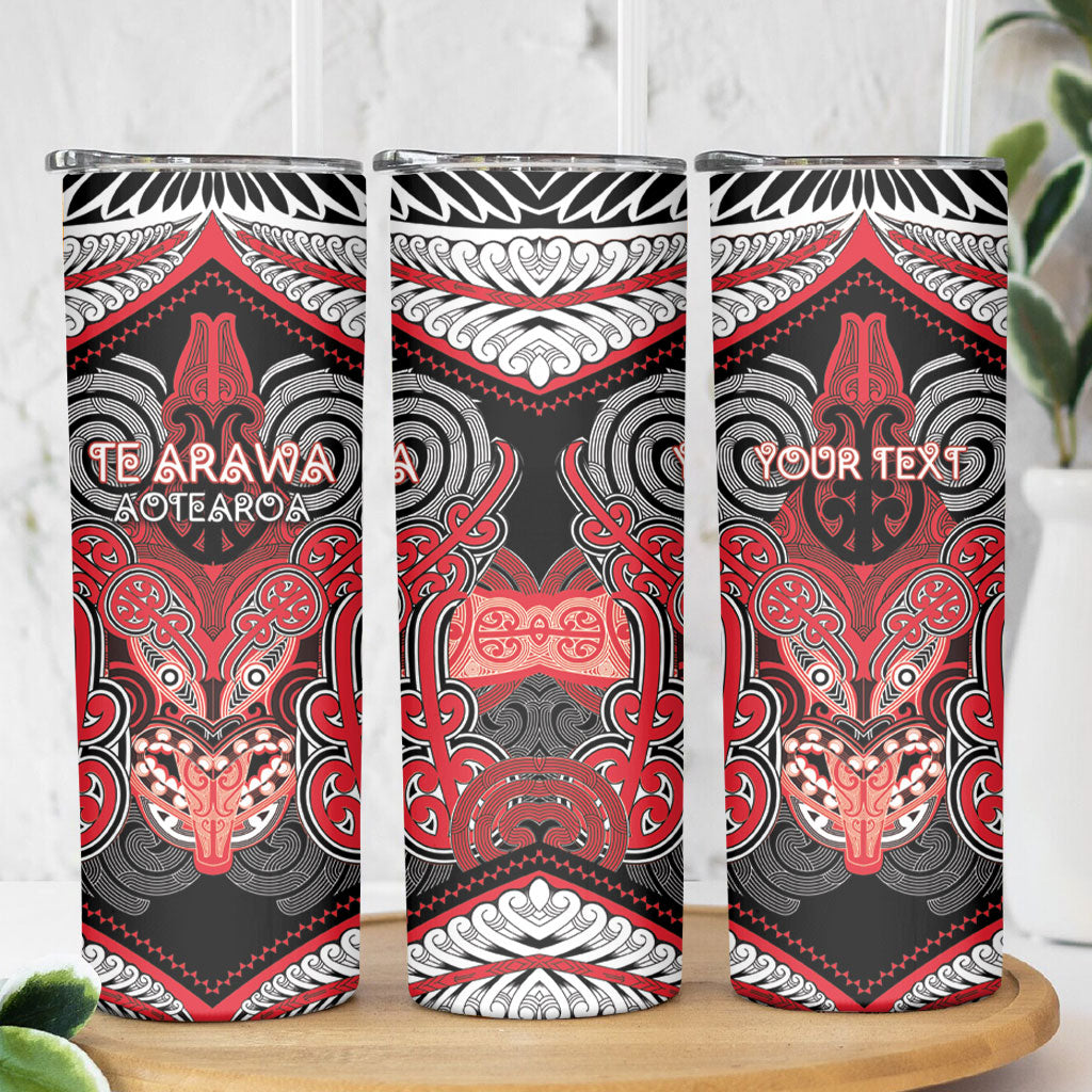 Aotearoa Iwi Te Arawa Personalised Skinny Tumbler Maori Kowhaiwhai Pattern LT19 - Polynesian Pride
