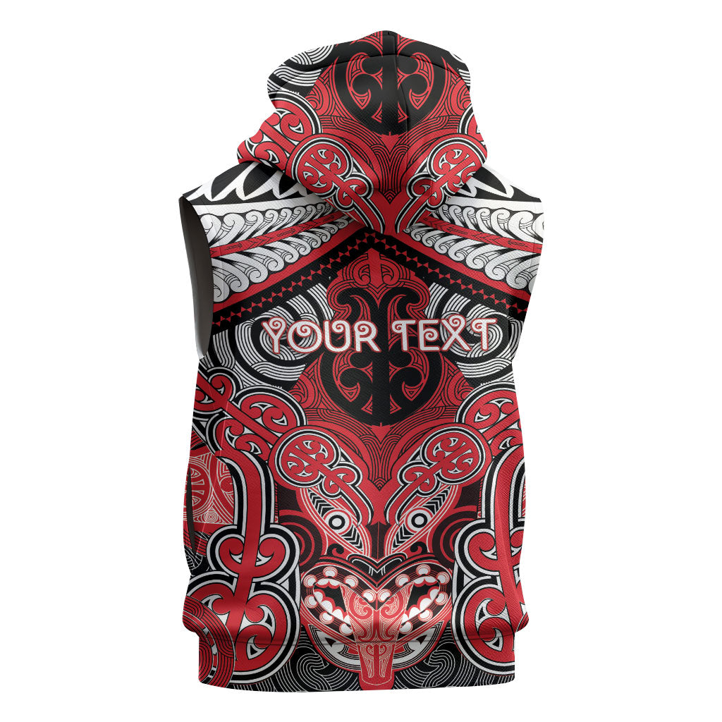 Aotearoa Iwi Te Arawa Personalised Sleeveless Hoodie Maori Kowhaiwhai Pattern LT19 - Polynesian Pride
