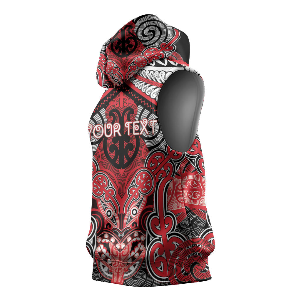Aotearoa Iwi Te Arawa Personalised Sleeveless Hoodie Maori Kowhaiwhai Pattern LT19 - Polynesian Pride