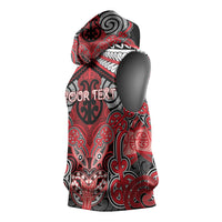Aotearoa Iwi Te Arawa Personalised Sleeveless Hoodie Maori Kowhaiwhai Pattern LT19 - Polynesian Pride