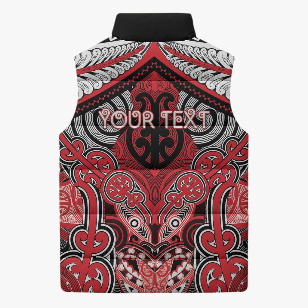 Aotearoa Iwi Te Arawa Personalised Sleeveless Puffer Jacket Maori Kowhaiwhai Pattern LT19 - Polynesian Pride