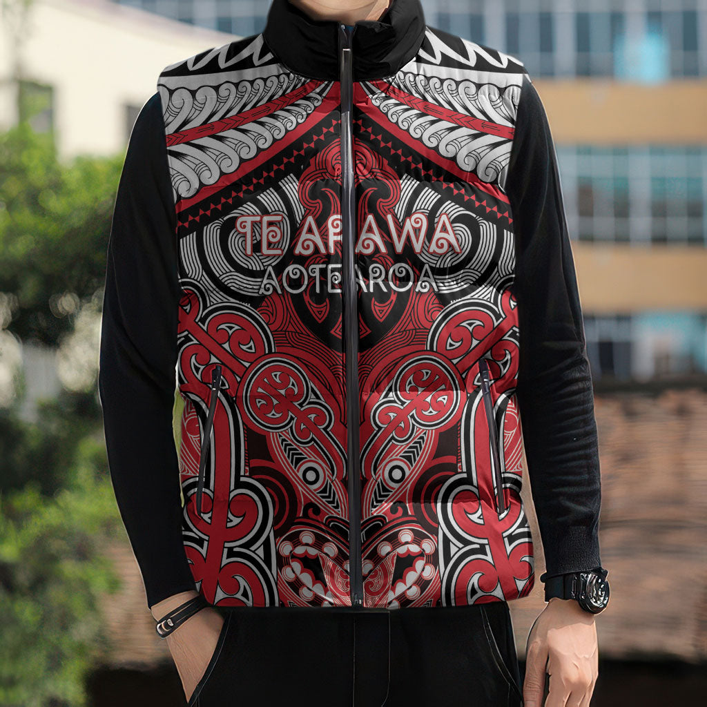 Aotearoa Iwi Te Arawa Personalised Sleeveless Puffer Jacket Maori Kowhaiwhai Pattern LT19 - Polynesian Pride