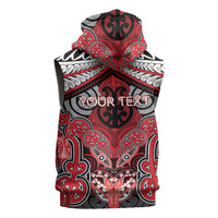 Aotearoa Iwi Te Arawa Personalised Sleeveless Zip Hoodie Maori Kowhaiwhai Pattern LT19 - Polynesian Pride