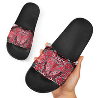 Aotearoa Iwi Te Arawa Slide Sandals Maori Kowhaiwhai Pattern LT19 - Polynesian Pride