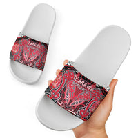 Aotearoa Iwi Te Arawa Slide Sandals Maori Kowhaiwhai Pattern LT19 - Polynesian Pride