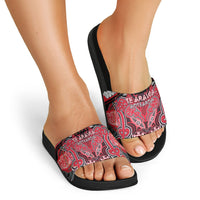 Aotearoa Iwi Te Arawa Slide Sandals Maori Kowhaiwhai Pattern LT19 - Polynesian Pride