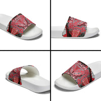 Aotearoa Iwi Te Arawa Slide Sandals Maori Kowhaiwhai Pattern LT19 - Polynesian Pride