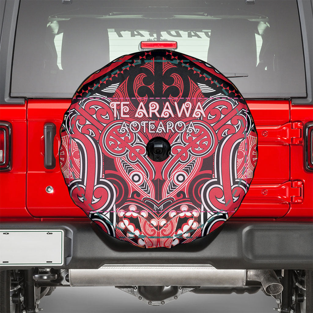 Aotearoa Iwi Te Arawa Spare Tire Cover Maori Kowhaiwhai Pattern LT19 - Polynesian Pride
