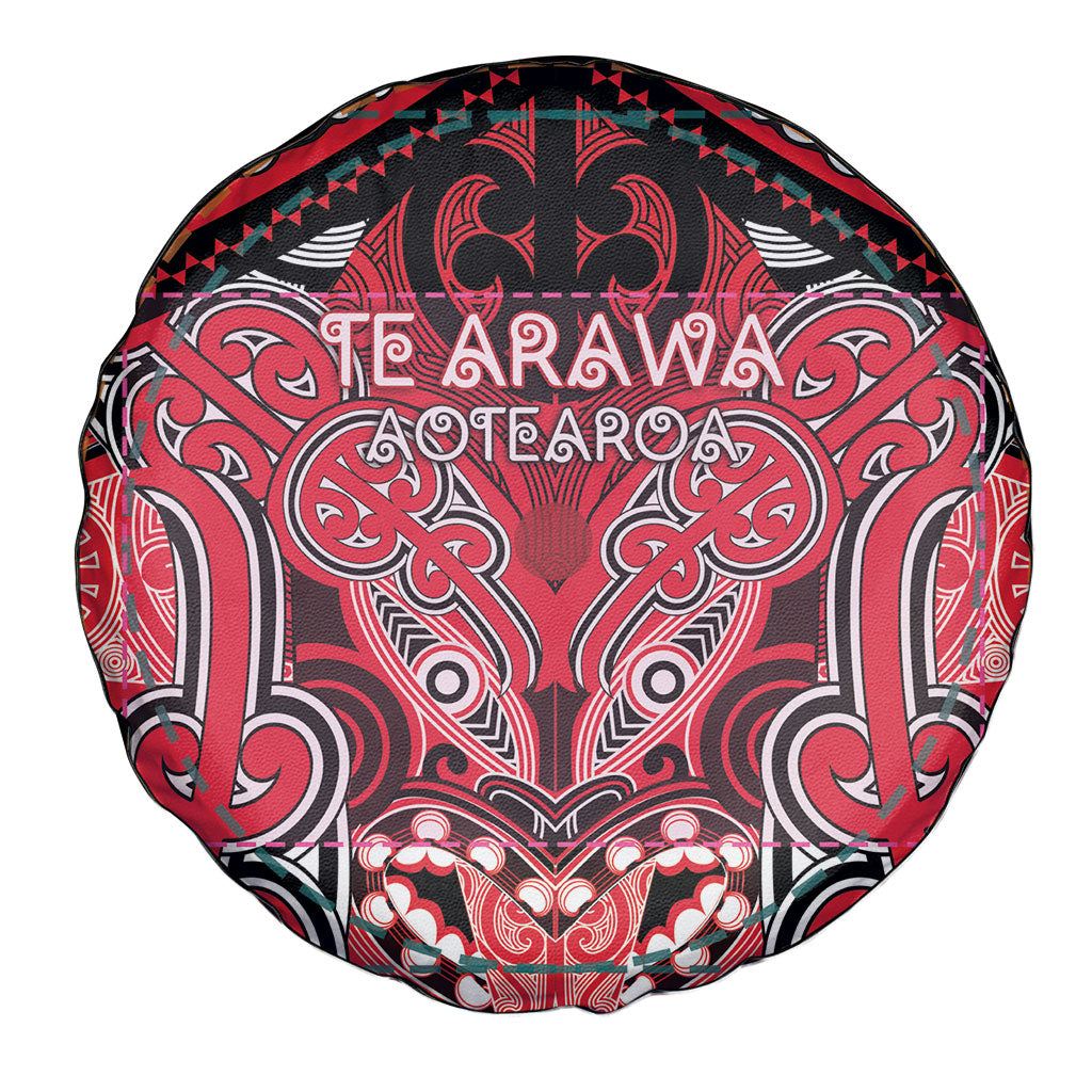 Aotearoa Iwi Te Arawa Spare Tire Cover Maori Kowhaiwhai Pattern LT19 - Polynesian Pride