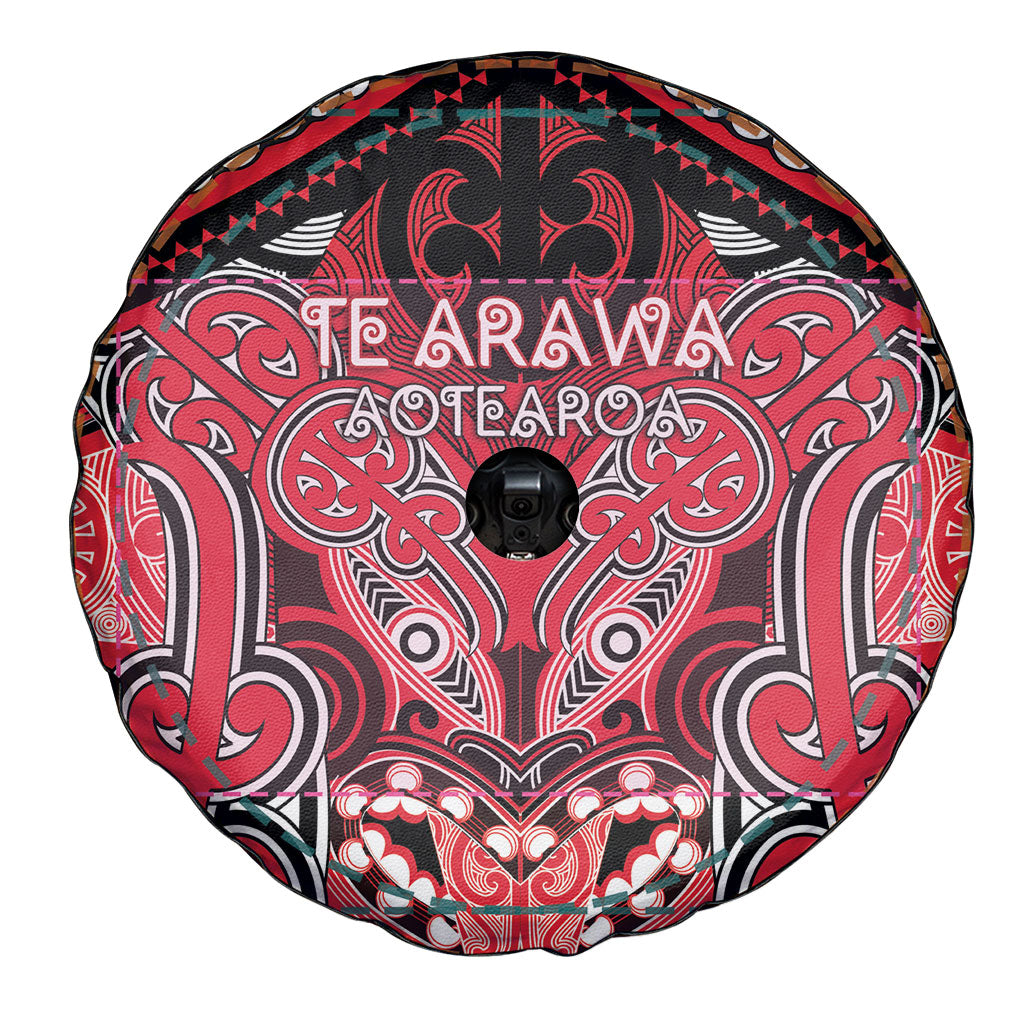 Aotearoa Iwi Te Arawa Spare Tire Cover Maori Kowhaiwhai Pattern LT19 - Polynesian Pride