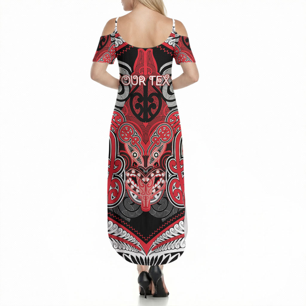 Aotearoa Iwi Te Arawa Personalised Summer Maxi Dress Maori Kowhaiwhai Pattern LT19 - Polynesian Pride