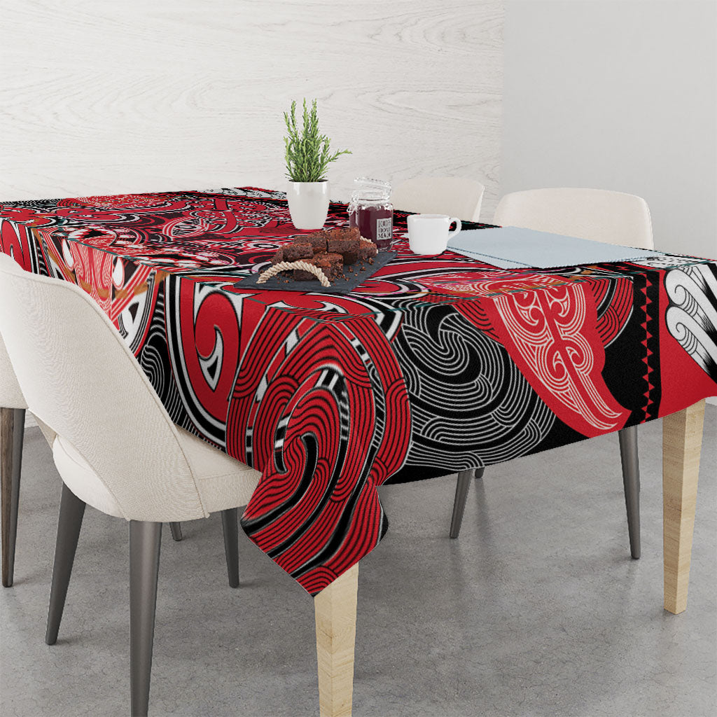 Aotearoa Iwi Te Arawa Tablecloth Maori Kowhaiwhai Pattern LT19 - Polynesian Pride