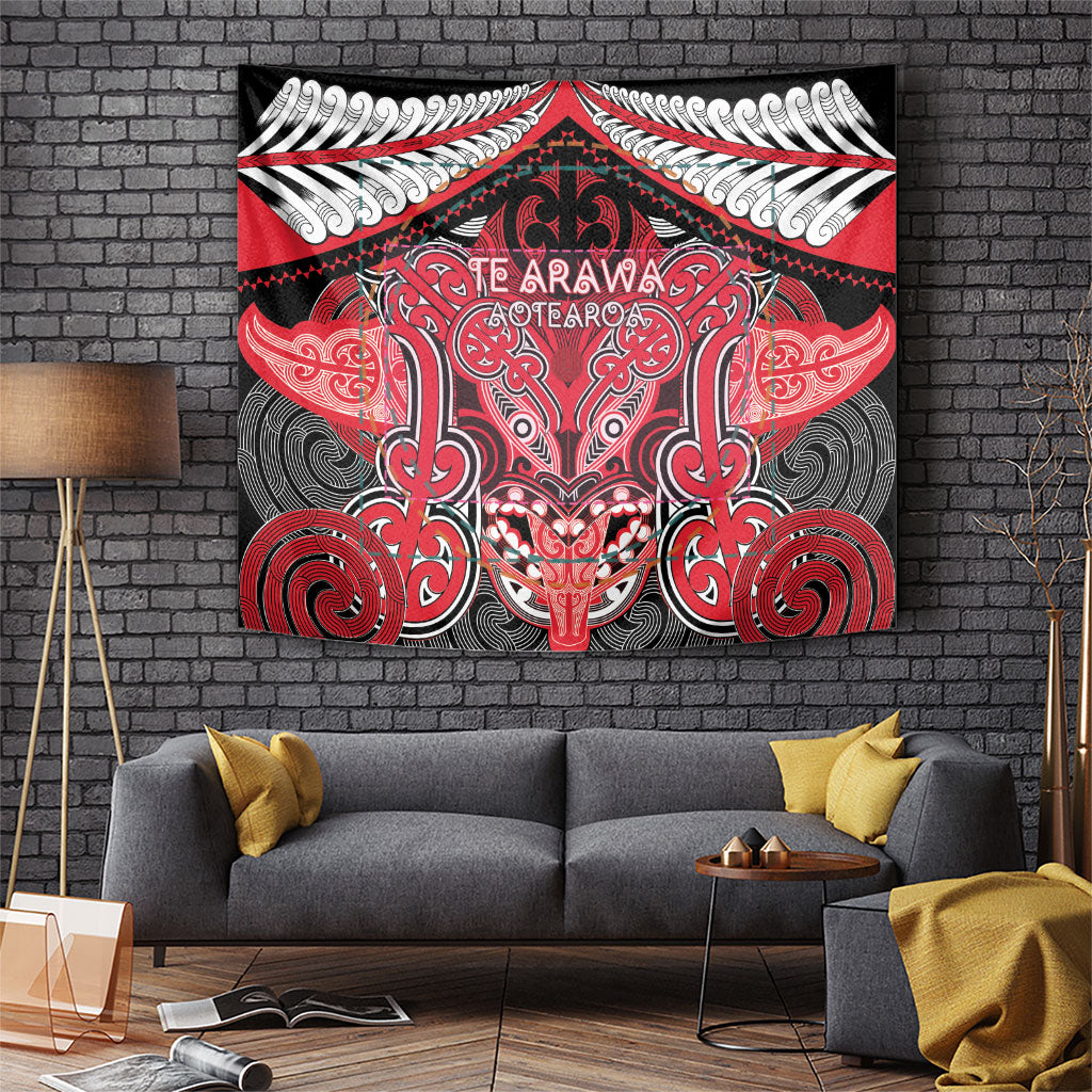 Aotearoa Iwi Te Arawa Tapestry Maori Kowhaiwhai Pattern LT19 Red - Polynesian Pride
