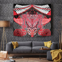 Aotearoa Iwi Te Arawa Tapestry Maori Kowhaiwhai Pattern LT19 Red - Polynesian Pride