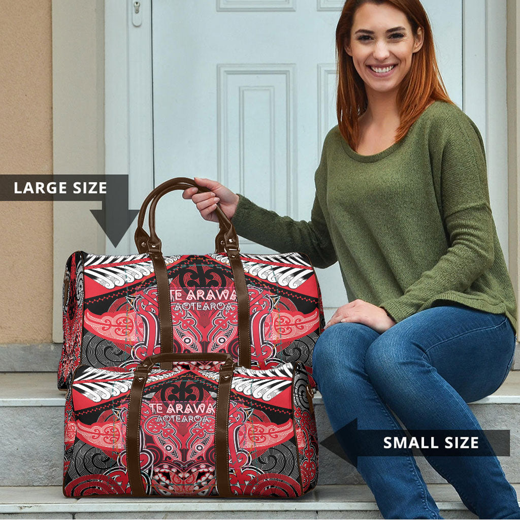 Aotearoa Iwi Te Arawa Travel Bag Maori Kowhaiwhai Pattern LT19 - Polynesian Pride