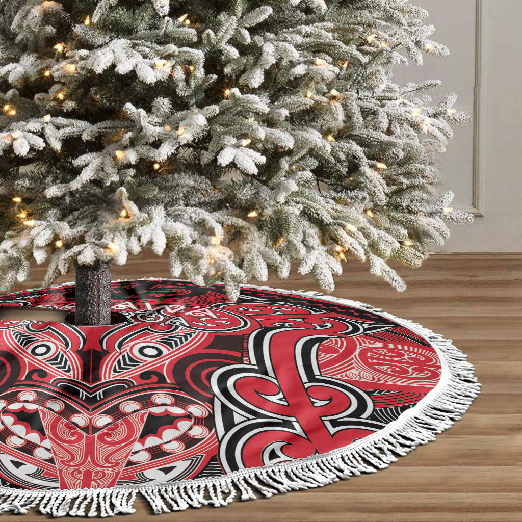 Aotearoa Iwi Te Arawa Tree Skirt Maori Kowhaiwhai Pattern LT19 - Polynesian Pride