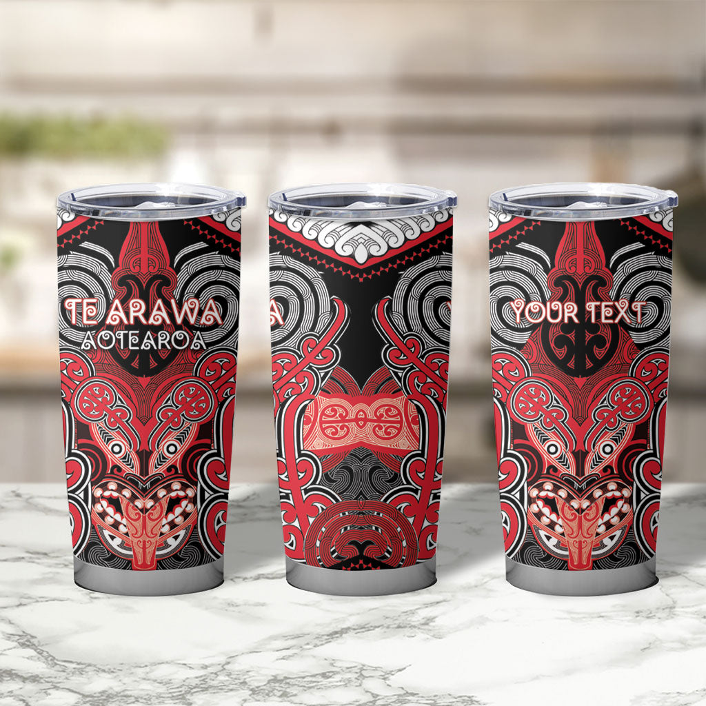 Aotearoa Iwi Te Arawa Personalised Tumbler Cup Maori Kowhaiwhai Pattern LT19 - Polynesian Pride