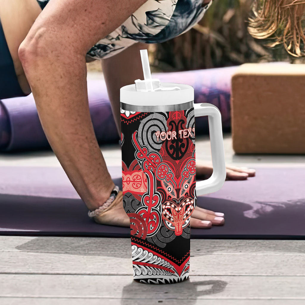 Aotearoa Iwi Te Arawa Personalised Tumbler With Handle Maori Kowhaiwhai Pattern LT19 - Polynesian Pride