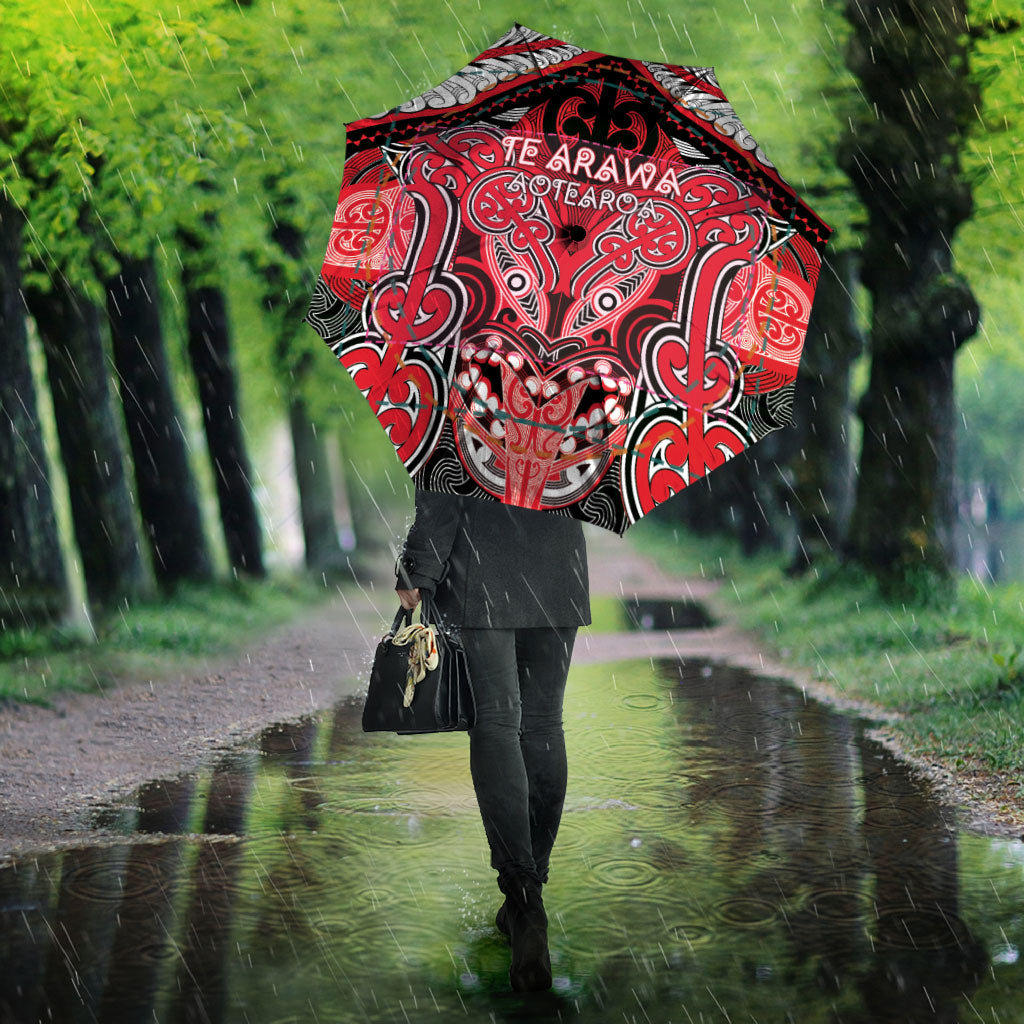 Aotearoa Iwi Te Arawa Umbrella Maori Kowhaiwhai Pattern LT19 - Polynesian Pride