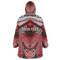 Aotearoa Iwi Te Arawa Personalised Wearable Blanket Hoodie Maori Kowhaiwhai Pattern LT19 - Polynesian Pride