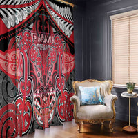 Aotearoa Iwi Te Arawa Window Curtain Maori Kowhaiwhai Pattern LT19 - Polynesian Pride