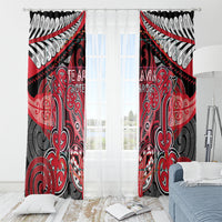 Aotearoa Iwi Te Arawa Window Curtain Maori Kowhaiwhai Pattern LT19 - Polynesian Pride