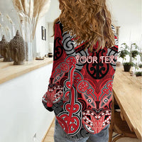 Aotearoa Iwi Te Arawa Personalised Women Casual Shirt Maori Kowhaiwhai Pattern LT19 - Polynesian Pride